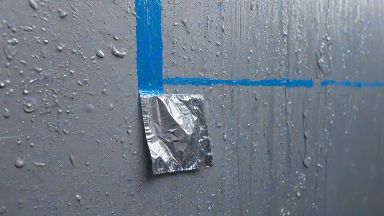 Alüminyum folyo ile duvar nem ve yoğuşma testi